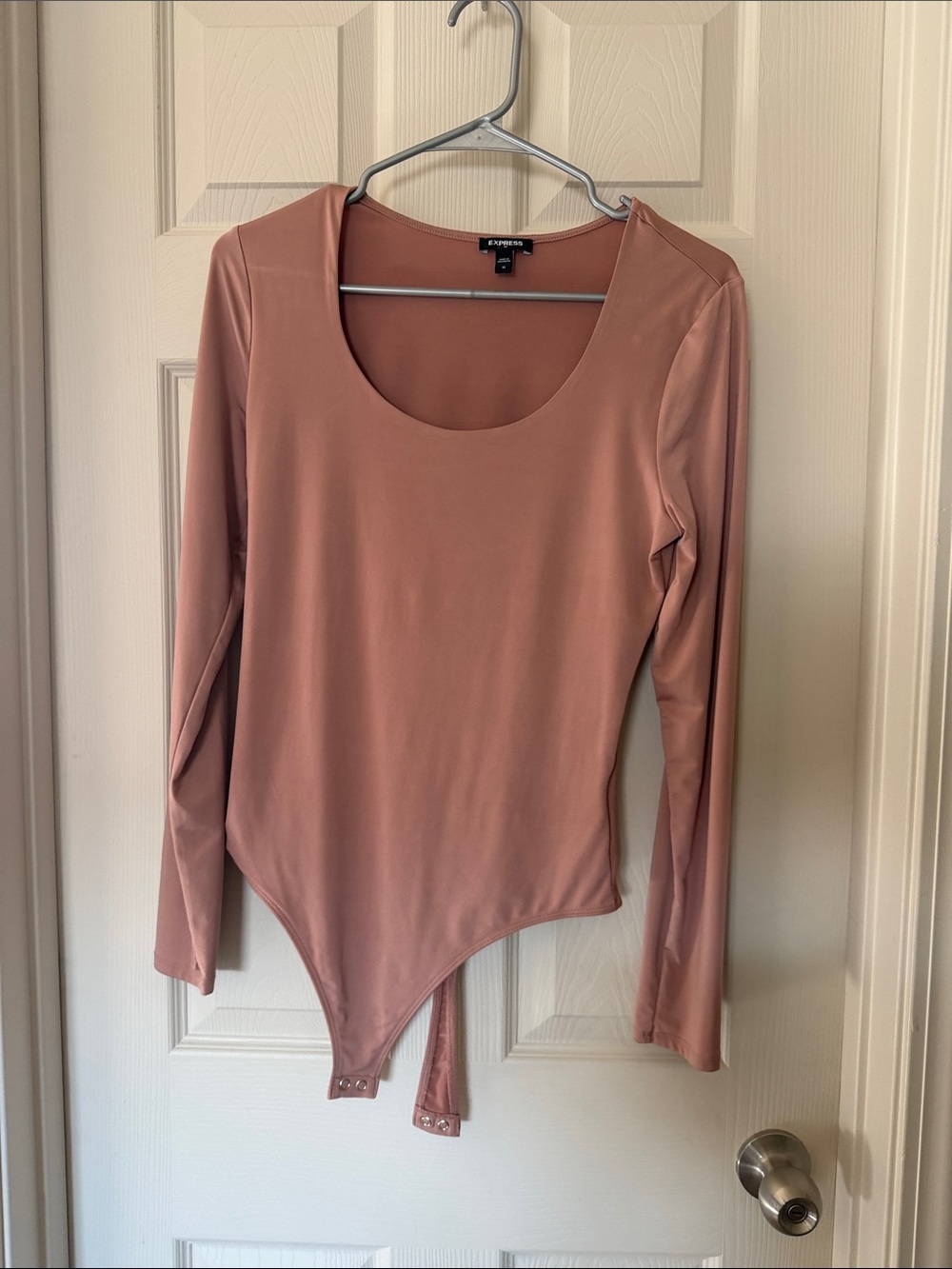 Express Long Sleeve Scoop Neck Bodysuit - Mauve
